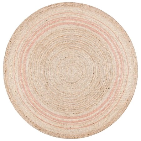 Safavieh 4 x 4 ft. Natural Fiber 807U Hand Woven Round Area Rug, Pink NF807U-4R